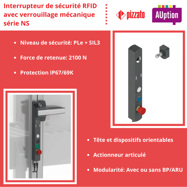 AUption et PIZZATO vous présentent les interrupteurs de sécurité RFID